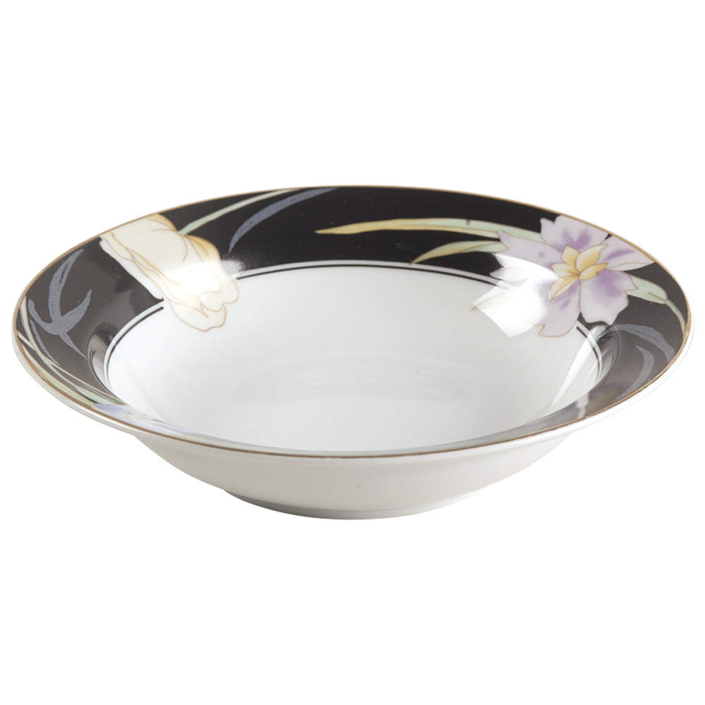 Charisma Black Rim Fruit/Dessert (Sauce) Bowl by Mikasa-1