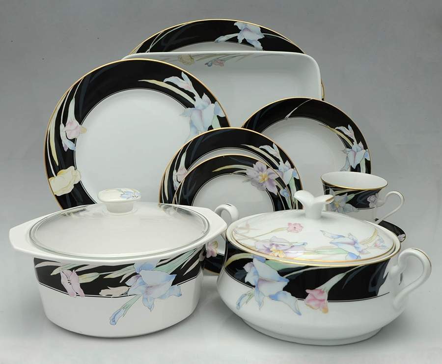 Charisma Black 54 Piece Estate Set by Mikasa-1