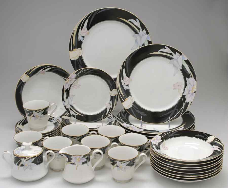 Charisma Black 45 Piece Estate Set by Mikasa-1