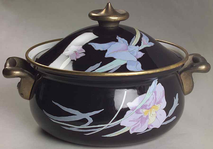 Charisma Black 3 Quart Metal Covered Casserole by Mikasa-1
