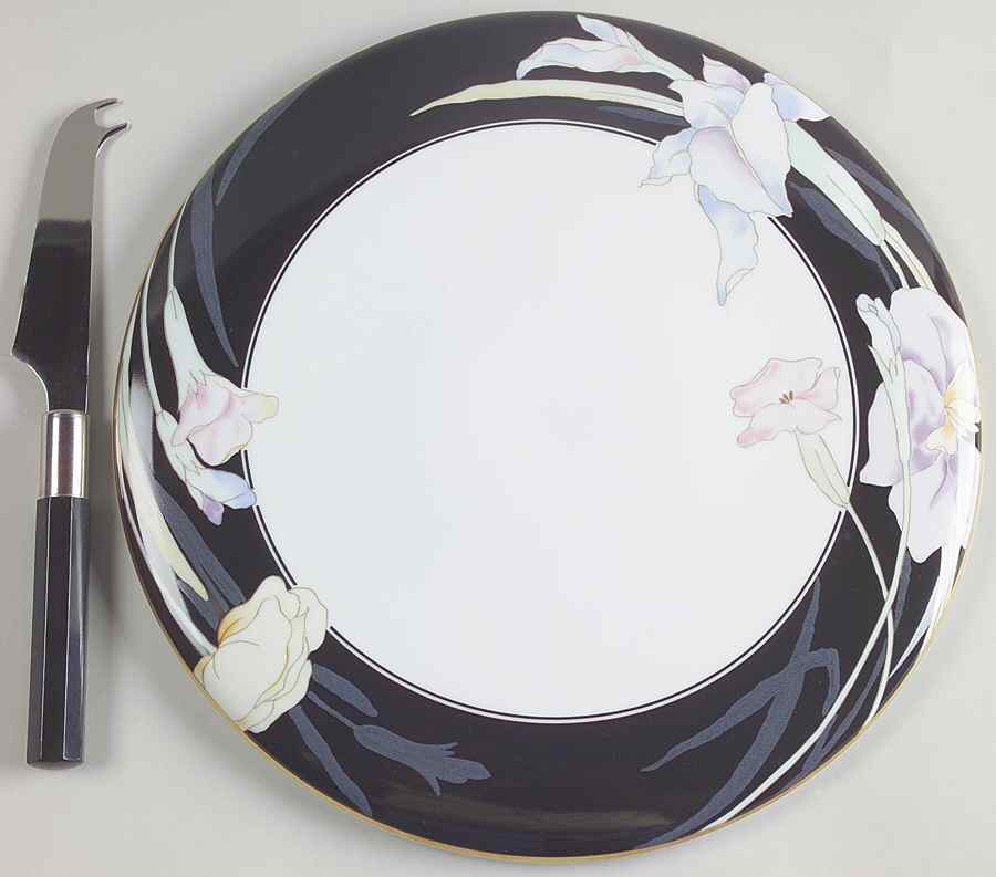 Charisma Black 2 Piece Cheese Dish and Knife Set by Mikasa-1