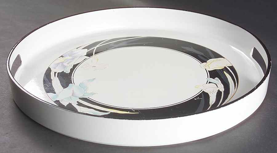Charisma Black Plastic Serving Tray by Mikasa-1