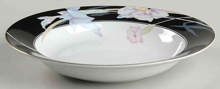 Charisma Black Rim Soup Bowl by Mikasa-1