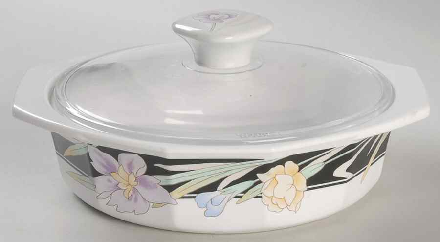 Charisma Black 1 Pt Round Covered Casserole by Mikasa-1
