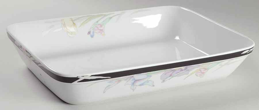Charisma Black 12" Rectangular Baker by Mikasa-1