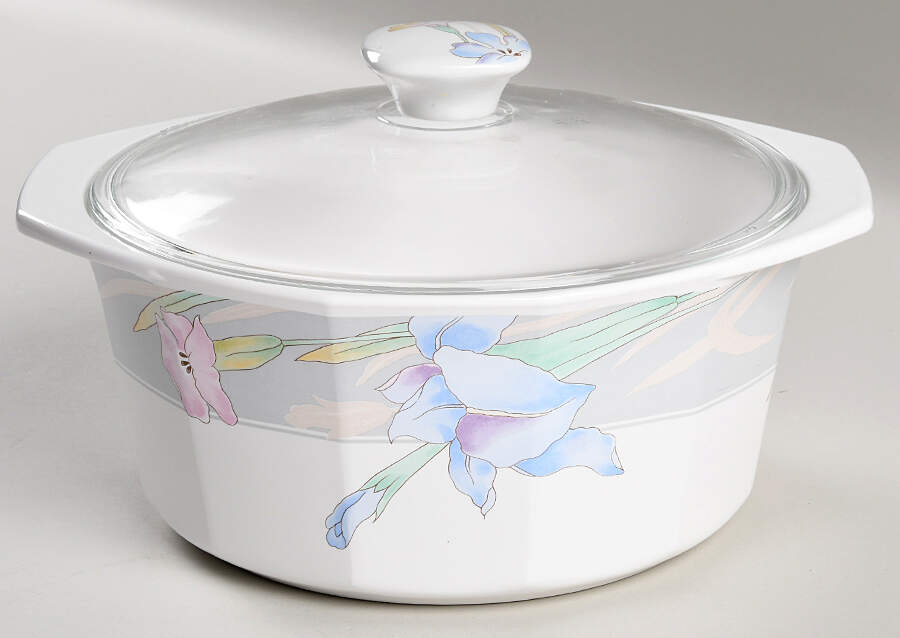 Charisma Gray 2.5 Qt Round Covered Casserole by Mikasa-1
