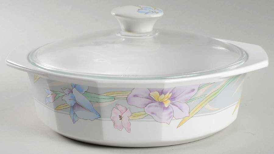Charisma Gray 1.5 Qt Round Covered Casserole with Glass Lid by Mikasa-1