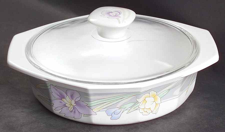 Charisma Gray 1 Pt Round Covered Casserole by Mikasa-1