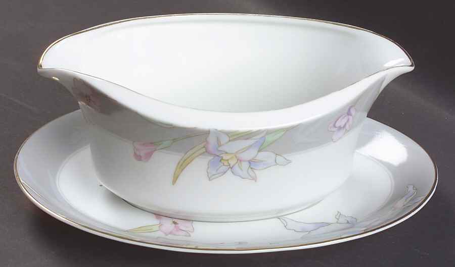 Charisma Gray Gravy Boat & Underplate by Mikasa-1