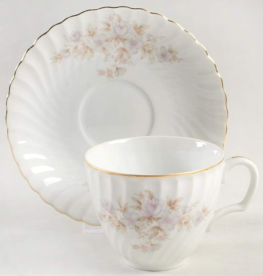 Charme Flat Cup & Saucer Set by Mikasa-1