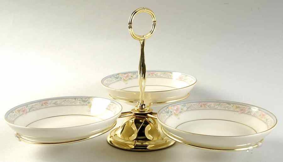 Charmaine 7" x 12" 3-Part Relish & Metal Stand (FR) HC by Mikasa-1