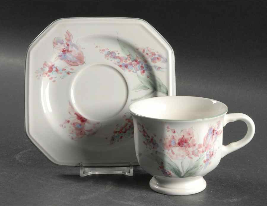 Chatterly Footed Cup & Saucer Set by Mikasa-1