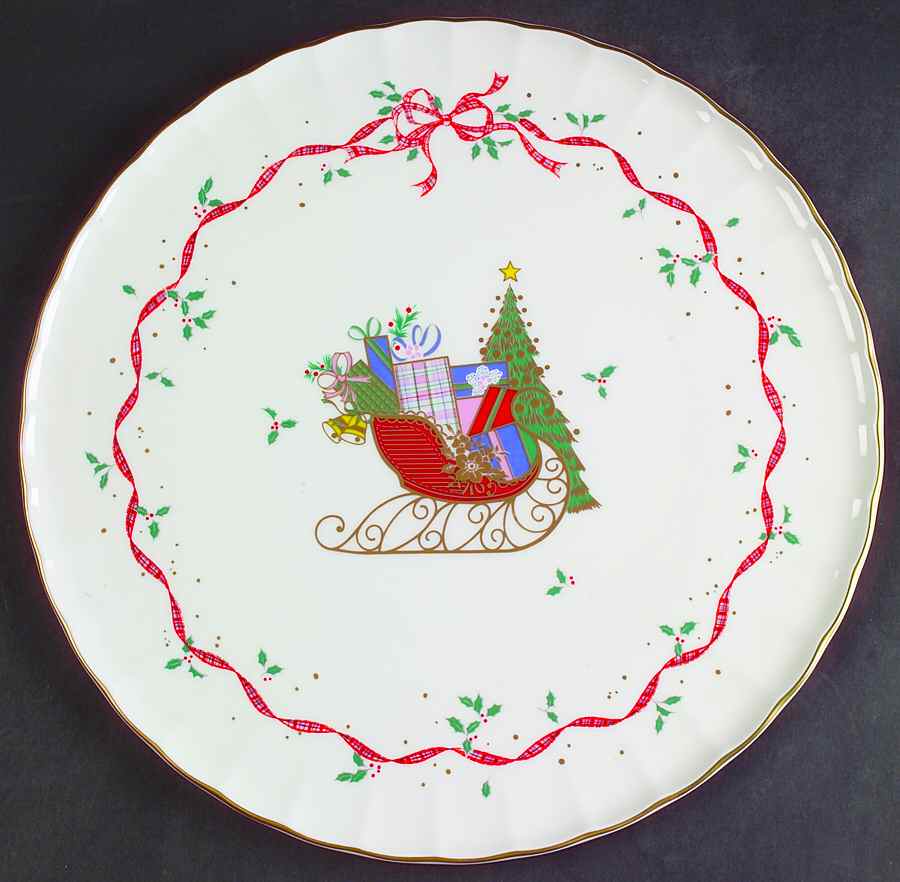 Christmas Cheer Cake Plate by Mikasa-1