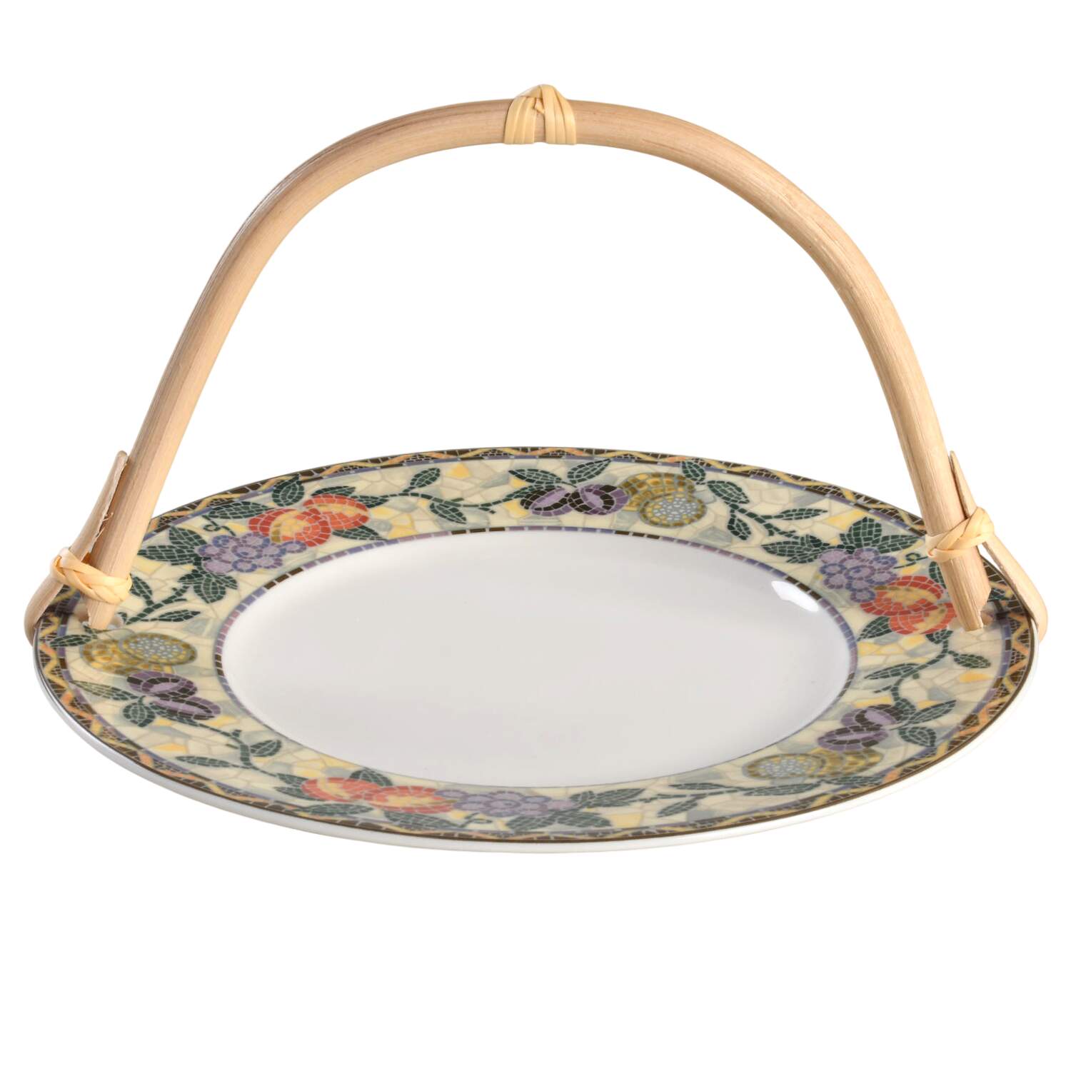 Chelsea Court 5 3/8"-5 5/8" Bamboo Handled Serving Plate  HC by Mikasa-1