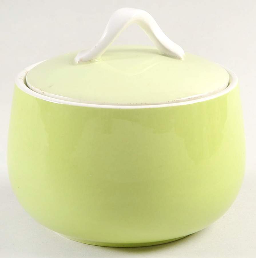 Checkmates Green Sugar Bowl & Lid by Mikasa-1