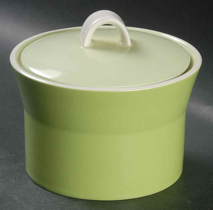 Checkmates Green Sugar Bowl & Lid by Mikasa-1