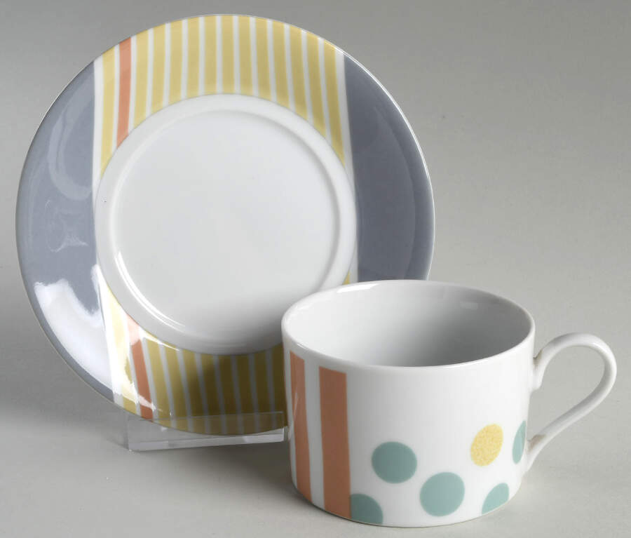 Checkpoint Flat Cup & Saucer Set by Mikasa-1