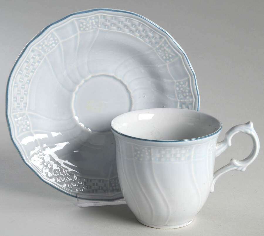 Cherbourg Flat Cup & Saucer Set by Mikasa-1