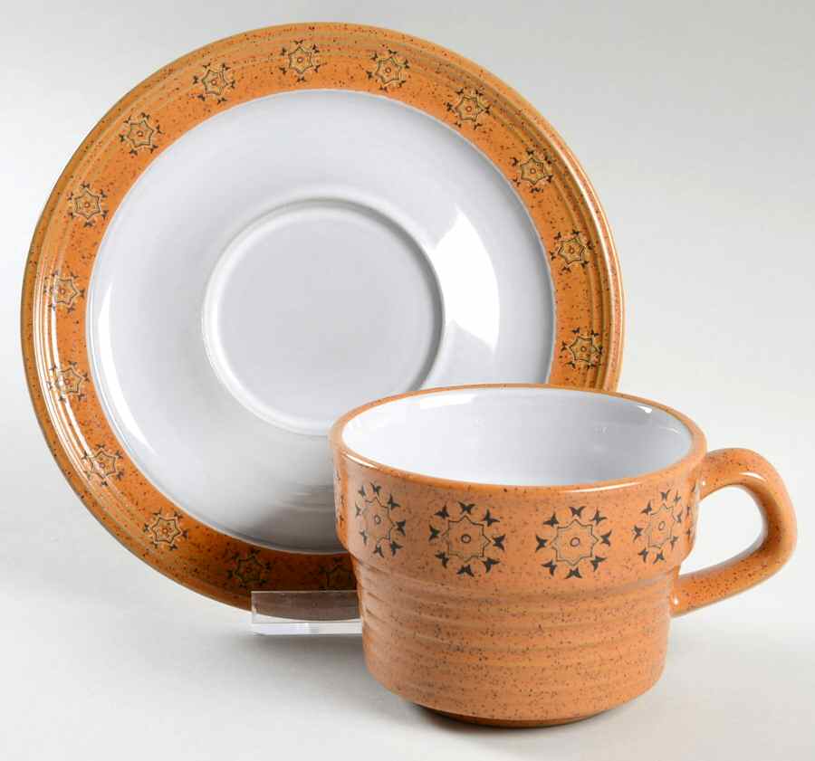 Cherokee Flat Cup & Saucer Set by Mikasa-1