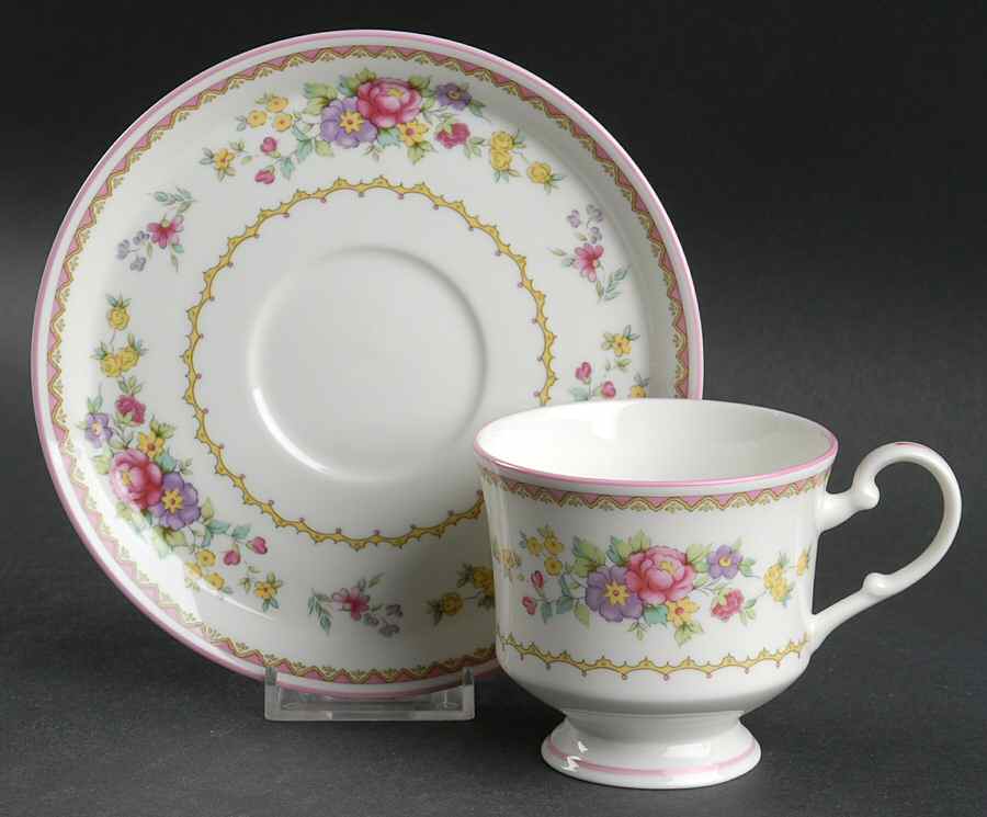 Cheshire Footed Cup & Saucer Set by Mikasa-1
