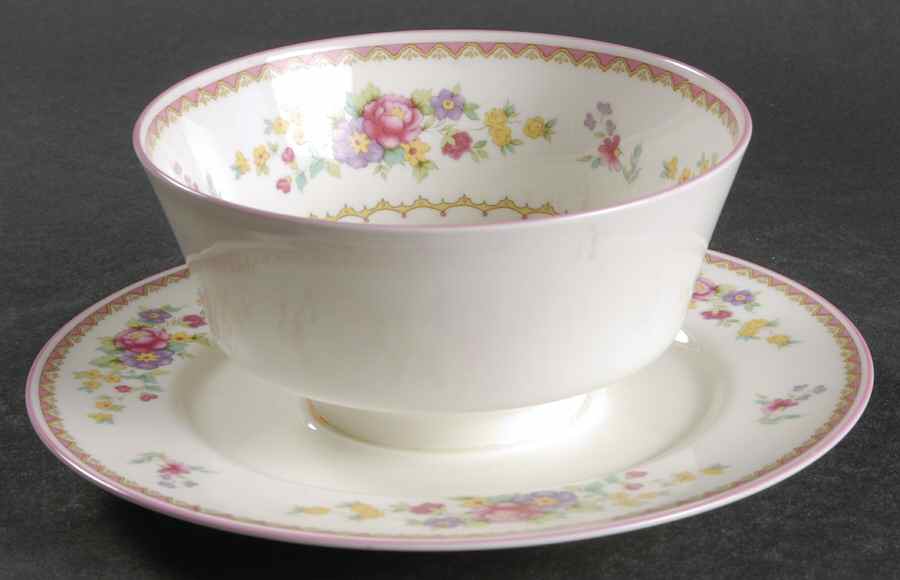 Cheshire Gravy Boat with Attached Underplate by Mikasa-1