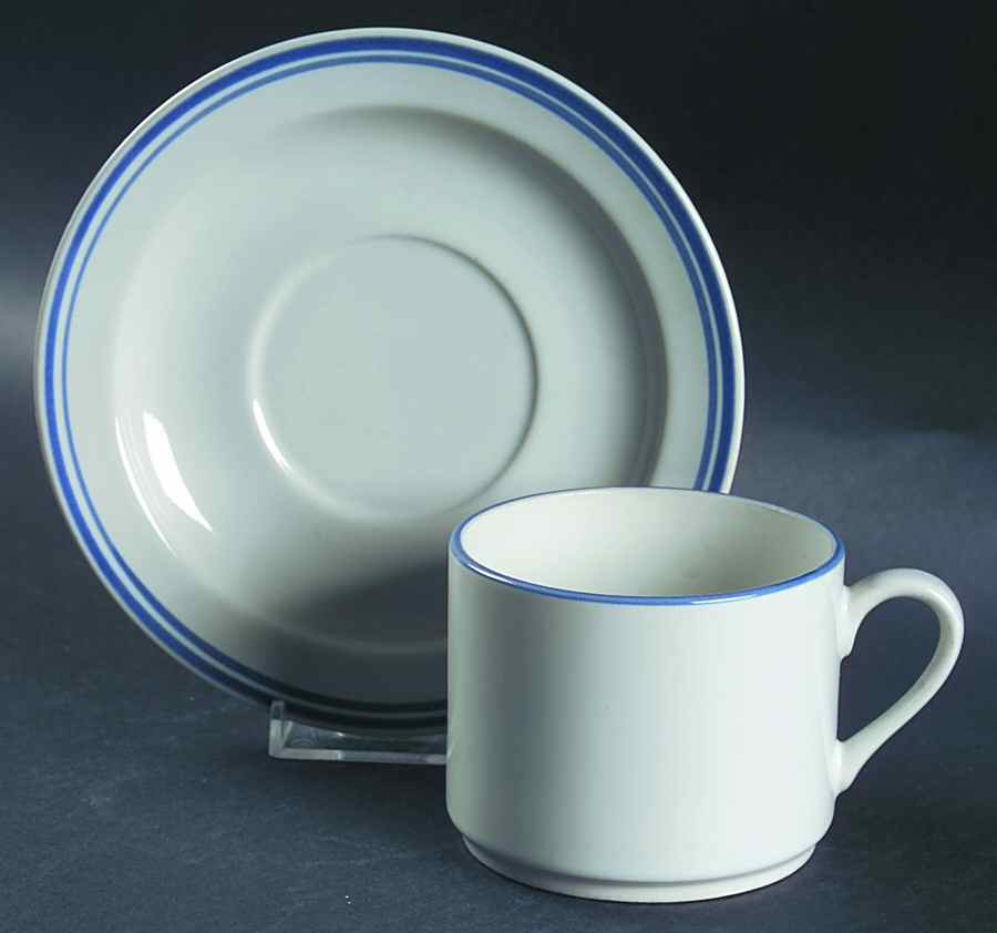 Chesapeake Flat Cup & Saucer Set by Mikasa-1