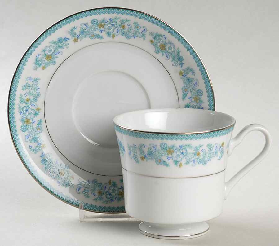 Chesterland Footed Cup & Saucer Set by Mikasa-1