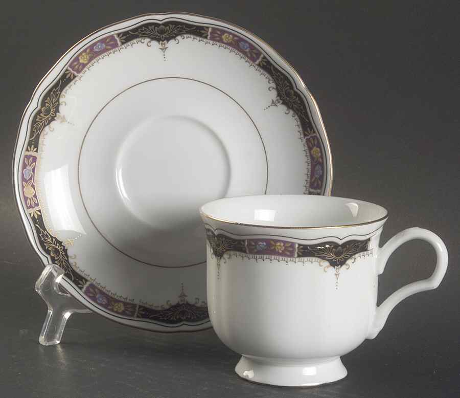 Chateau La Fite Footed Cup & Saucer Set by Mikasa-1
