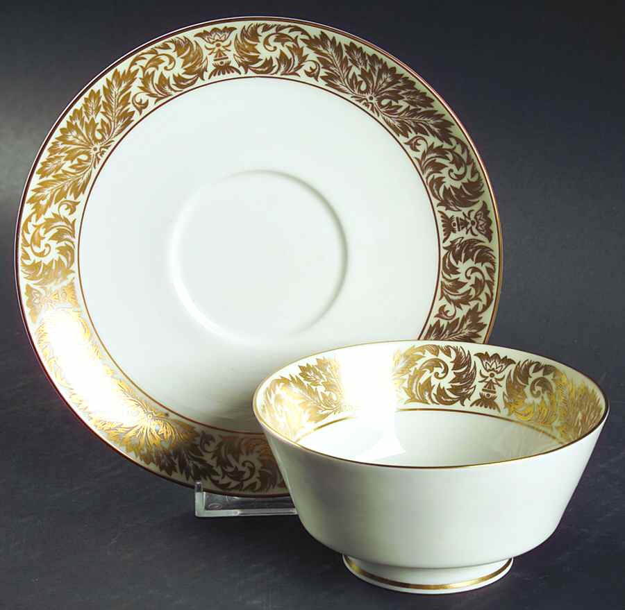 Chestnut Hill Footed Cream Soup Bowl & Saucer Set by Mikasa-1