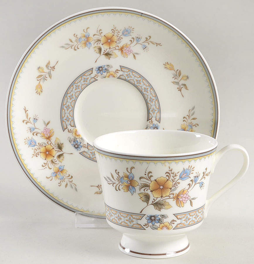 Chippendale Footed Cup & Saucer Set by Mikasa-1