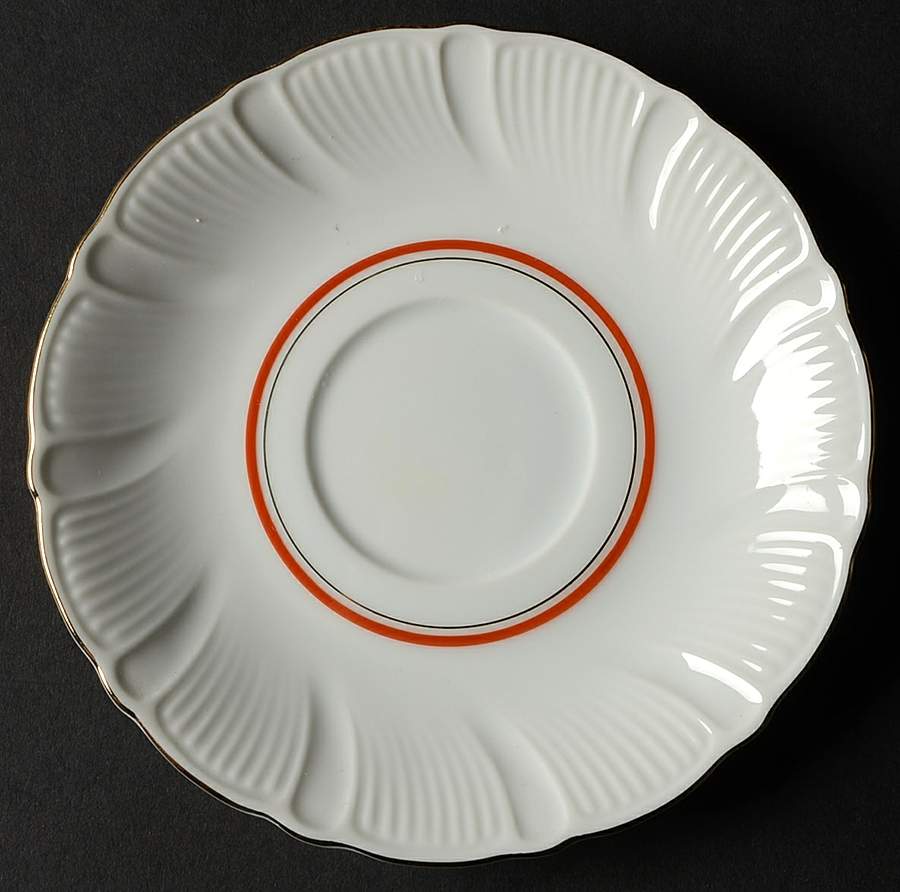 Chinese Red Saucer by Mikasa-1