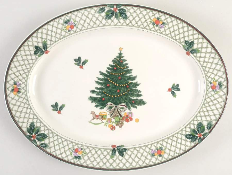 Christmas Story 17" Oval Serving Platter by Mikasa-1