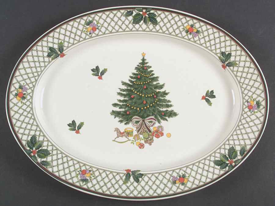 Christmas Story 15" Oval Serving Platter by Mikasa-1