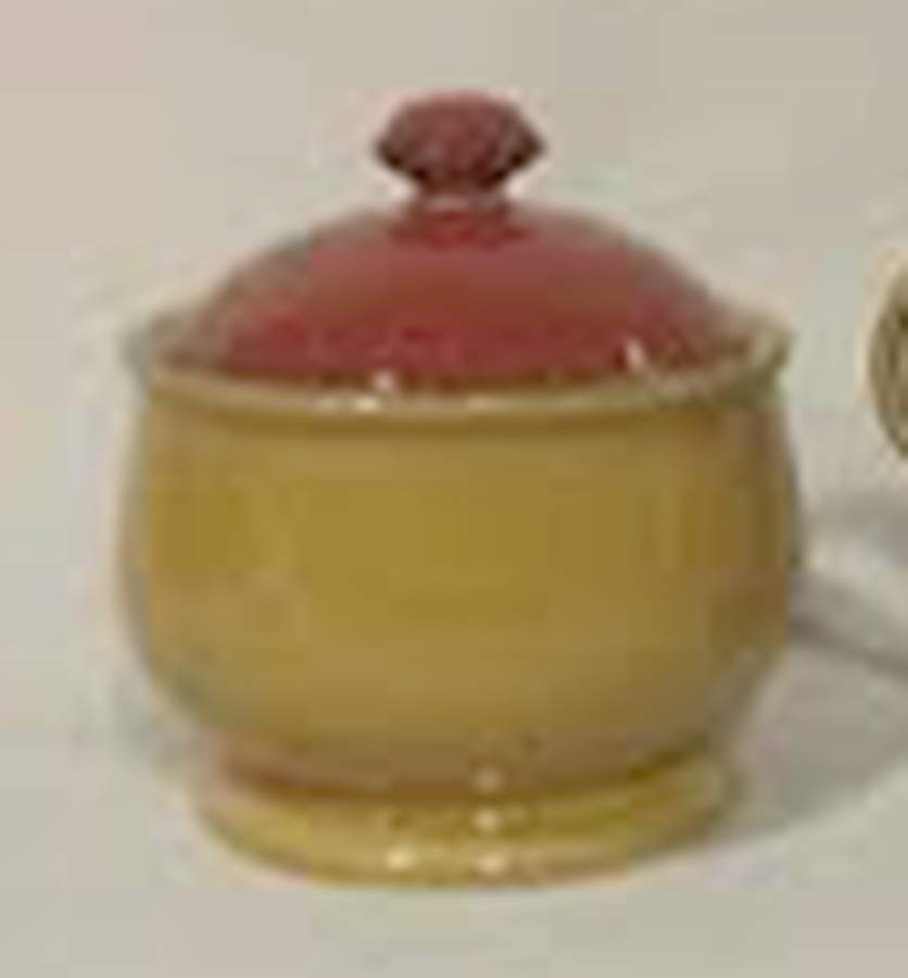 Chromatic Saffron Sugar Bowl & Lid by Mikasa-1