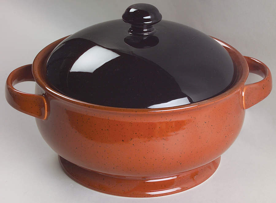 Chromatic Terra Cotta 2 Qt Round Covered Casserole by Mikasa-1