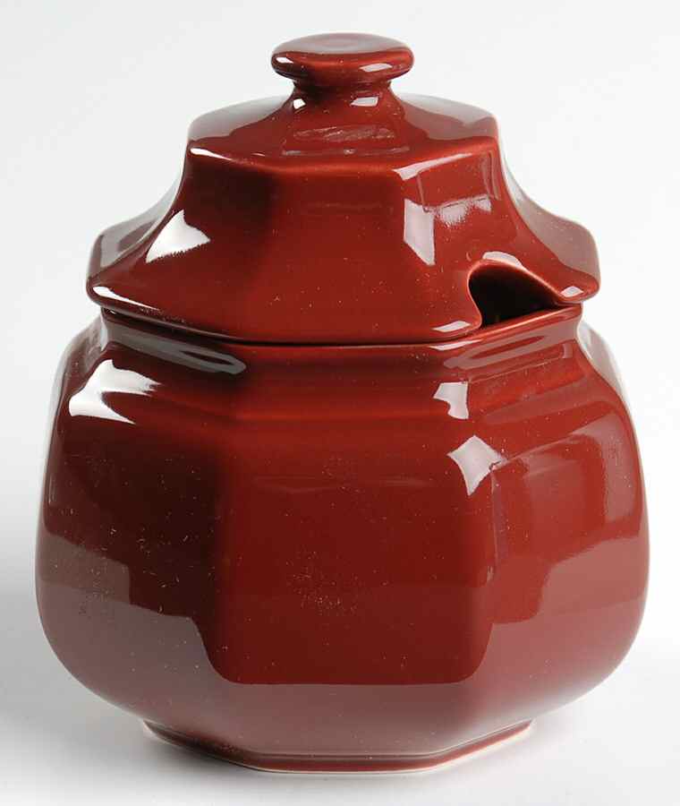 Cinnabar Sugar Bowl & Lid by Mikasa-1