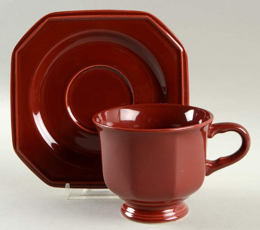 Cinnabar Footed Cup & Saucer Set by Mikasa-1
