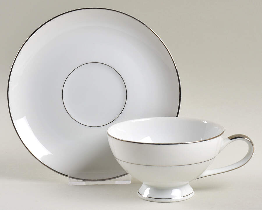 Citation Footed Cup & Saucer Set by Mikasa-1