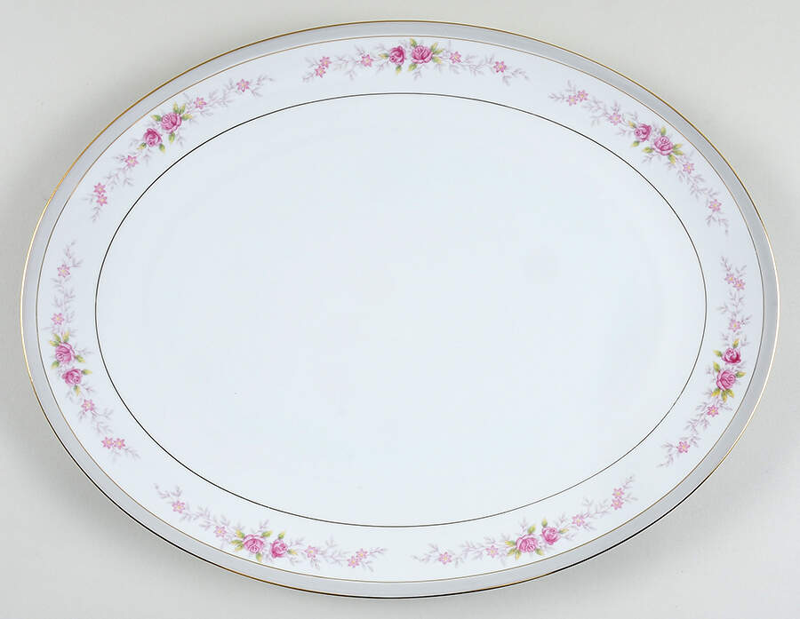 Claridge 16" Oval Serving Platter by Mikasa-1