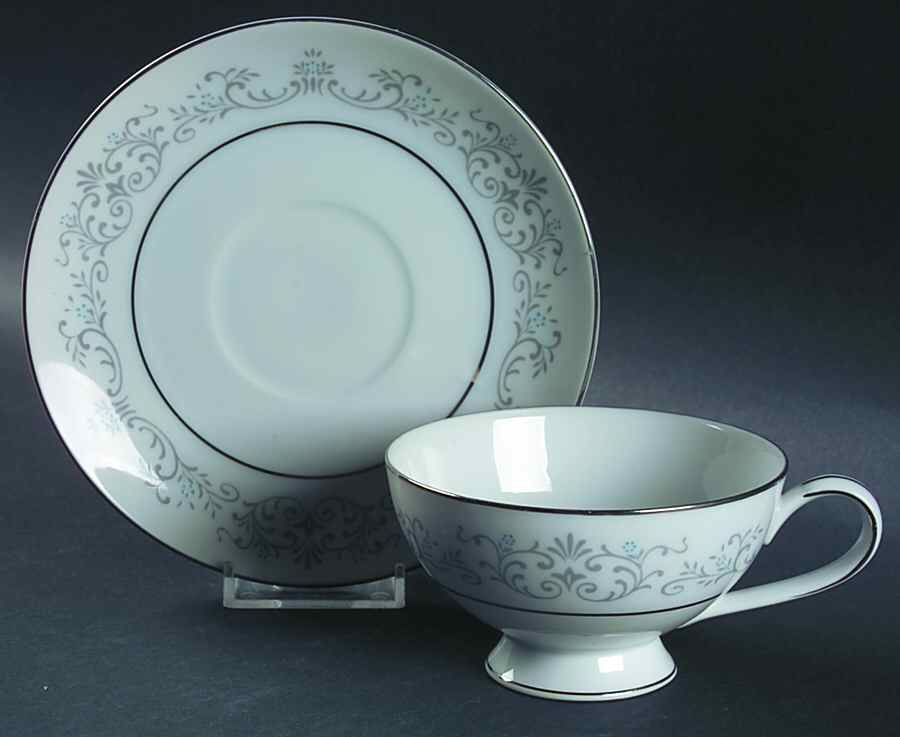 Clarion Footed Cup & Saucer Set by Mikasa-1