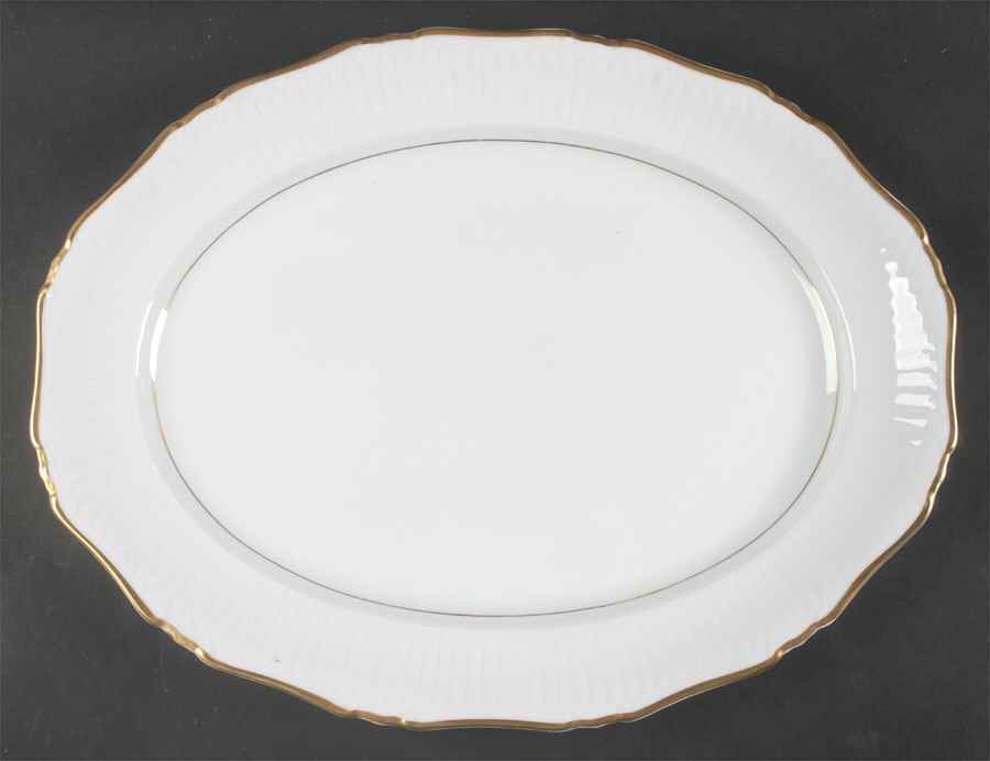 Classic White 16" Oval Serving Platter by Mikasa-1