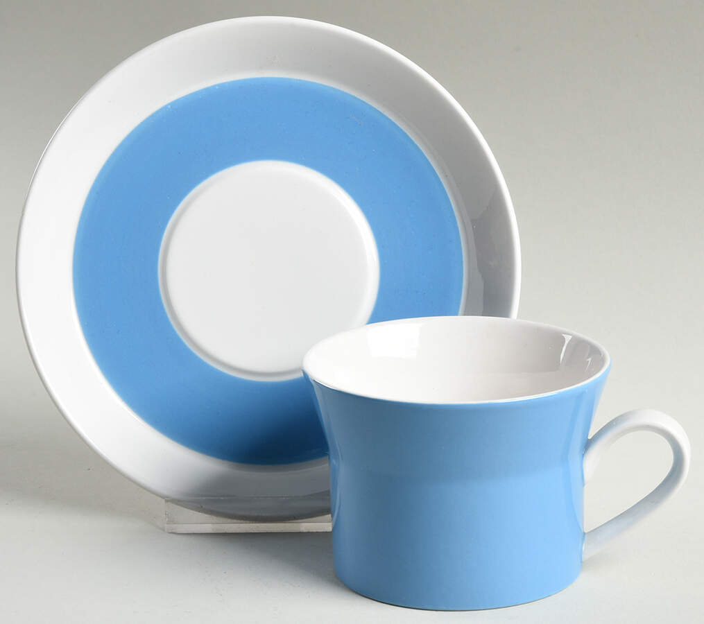 Clear Day Flat Cup & Saucer Set by Mikasa-1