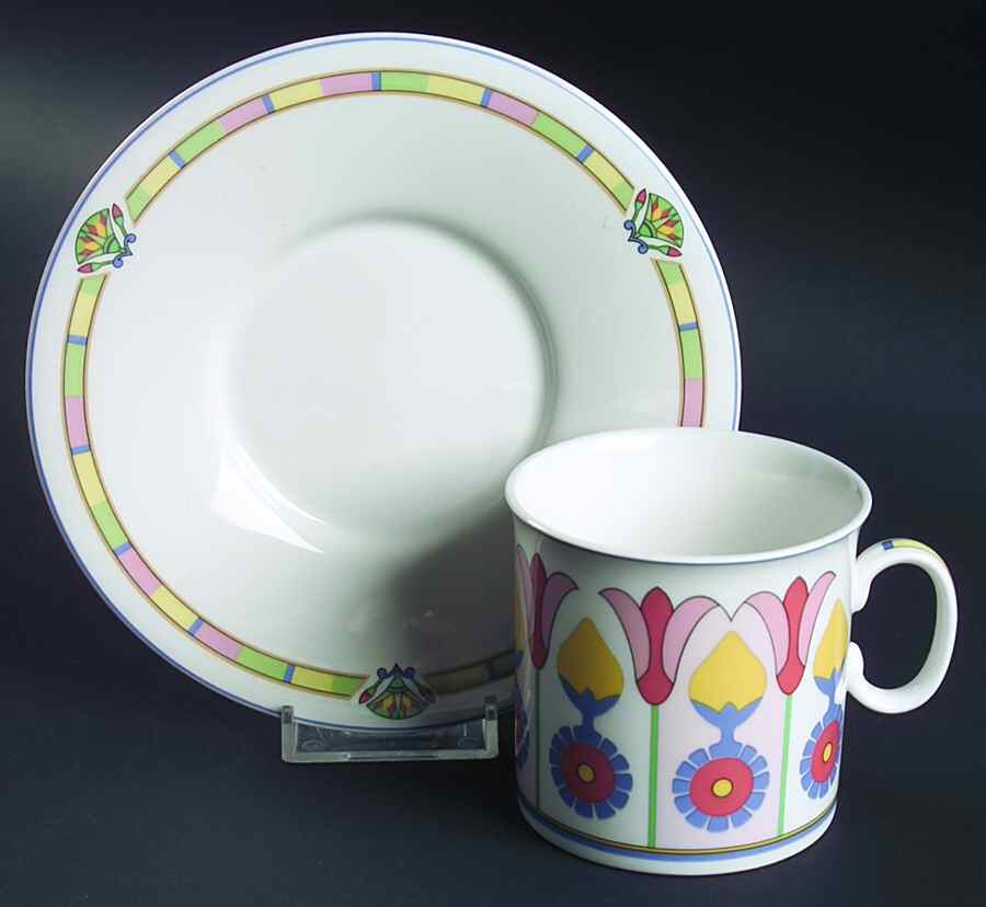 Cleopatra Flat Cup & Saucer Set by Mikasa-1