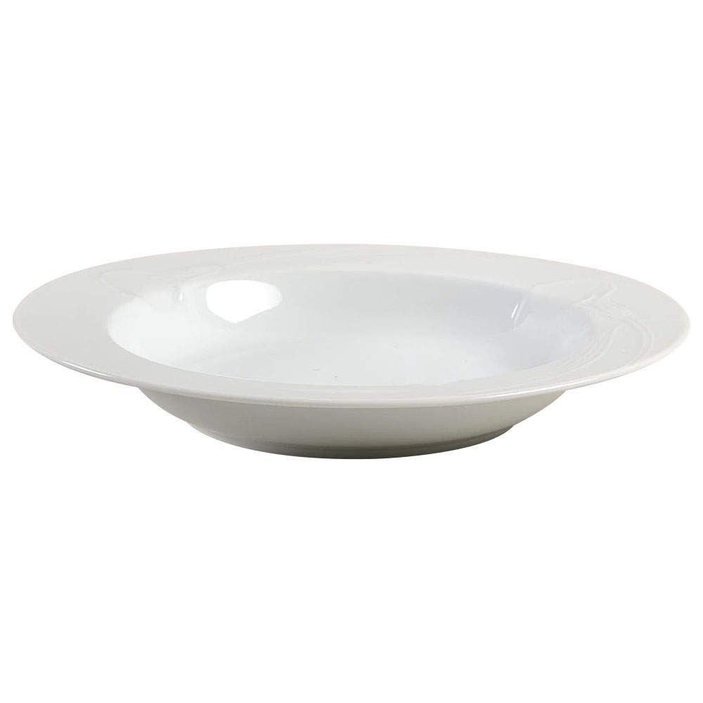 Classic Flair White Large Rim Soup Bowl by Mikasa-1