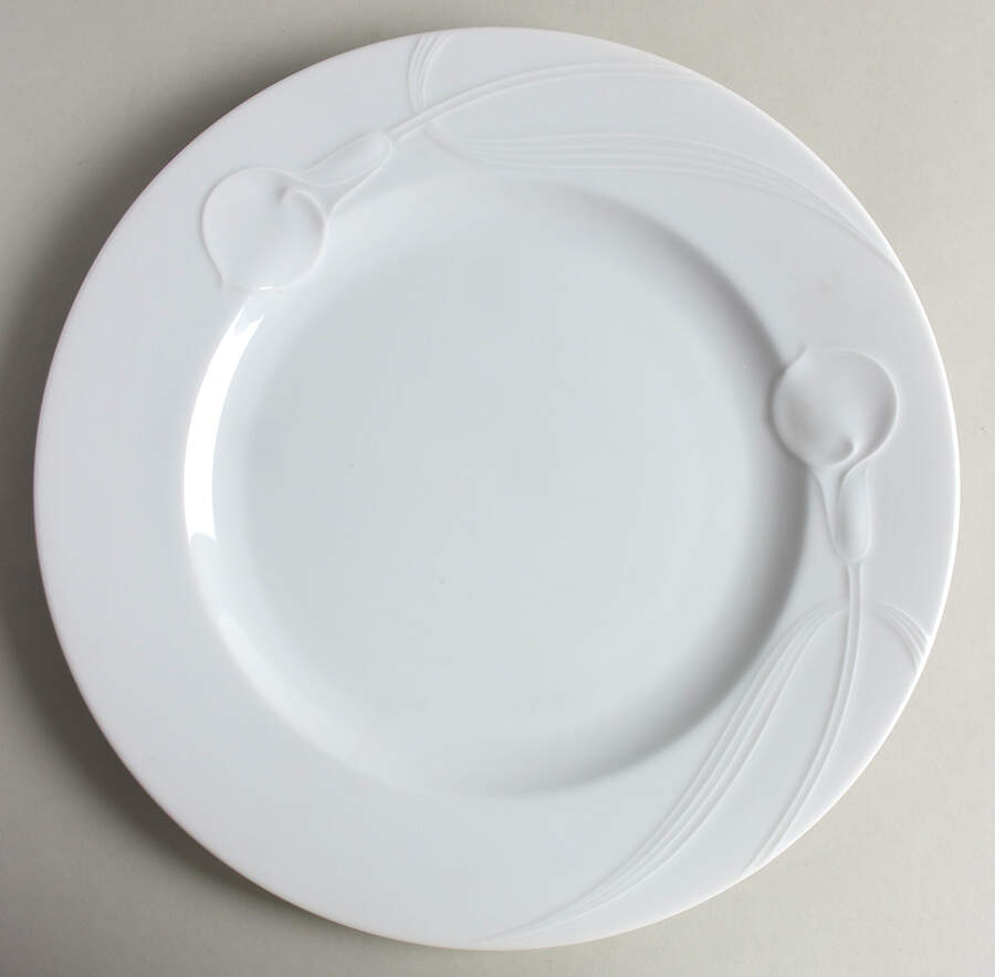 Classic Flair White 12" Chop Plate (Round Platter) by Mikasa-1
