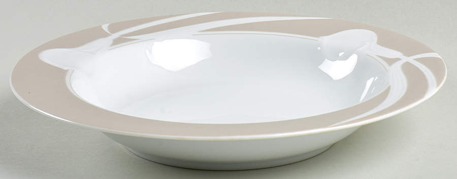 Classic Flair Beige Large Rim Soup Bowl by Mikasa-1