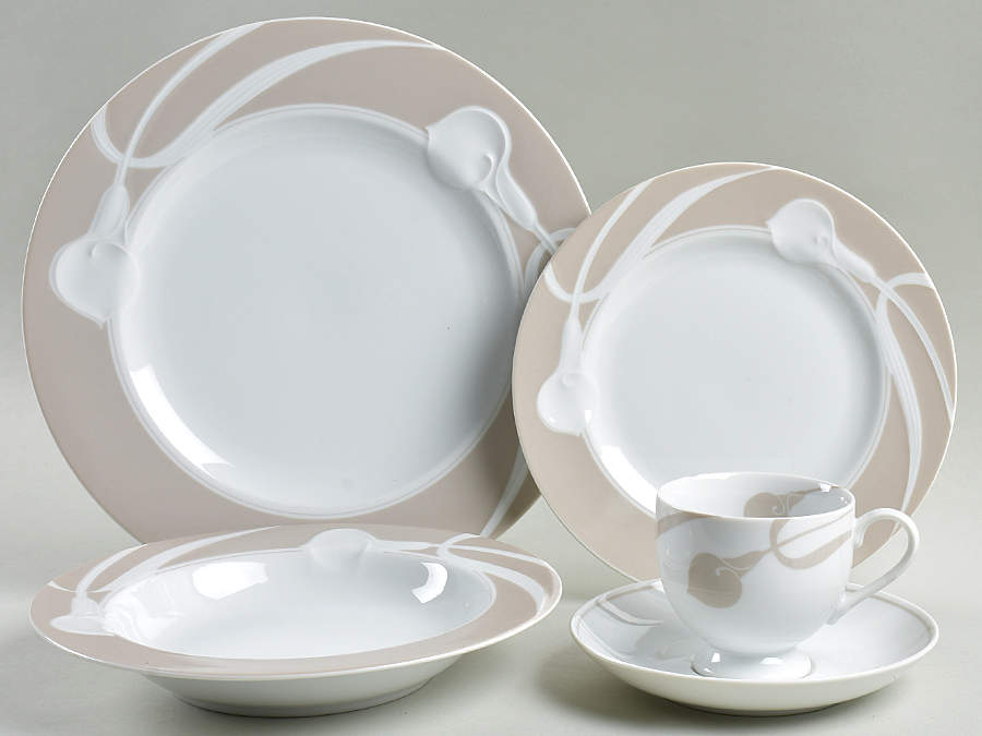 Classic Flair Beige 5 Piece Place Setting by Mikasa-1