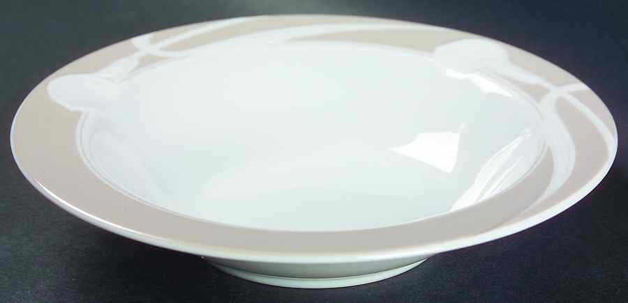 Classic Flair Beige Rim Fruit/Dessert (Sauce) Bowl by Mikasa-1