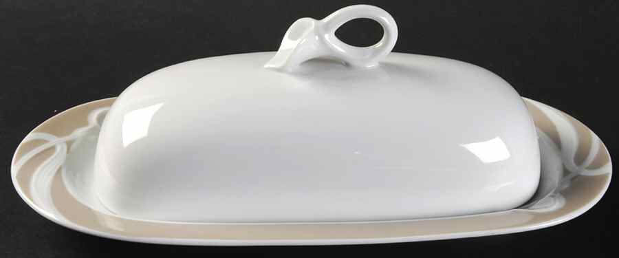 Classic Flair Beige 1/4 Lb Covered Butter by Mikasa-1
