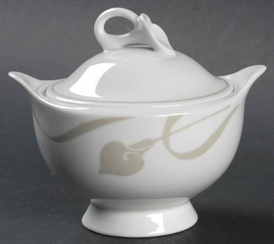 Classic Flair Beige Sugar Bowl & Lid by Mikasa-1